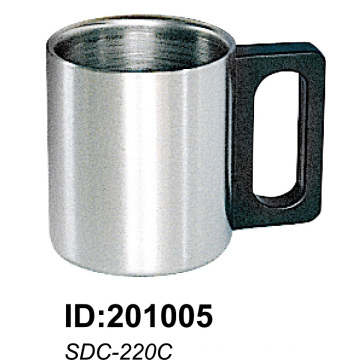 Taza doble de la pared del acero inoxidable 18/8 Sdc-220c